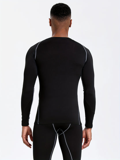 Men'S Quick-Dry Sportswear for Autumn And Winter, Suitable for Basketball, Morning Runs, And High-Elasticity Yoga Training NovaCart