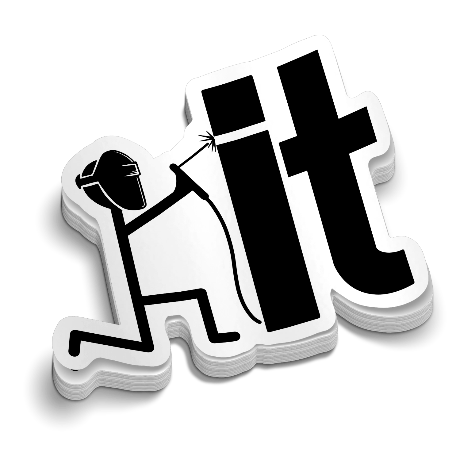 Weld It  -  Hard Hat Decal Armed American Supply