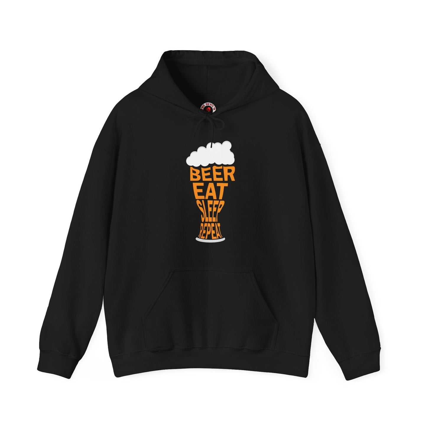 Beer Eat Sleep Repeat Hooded Sweatshirt The Devil's Pickle