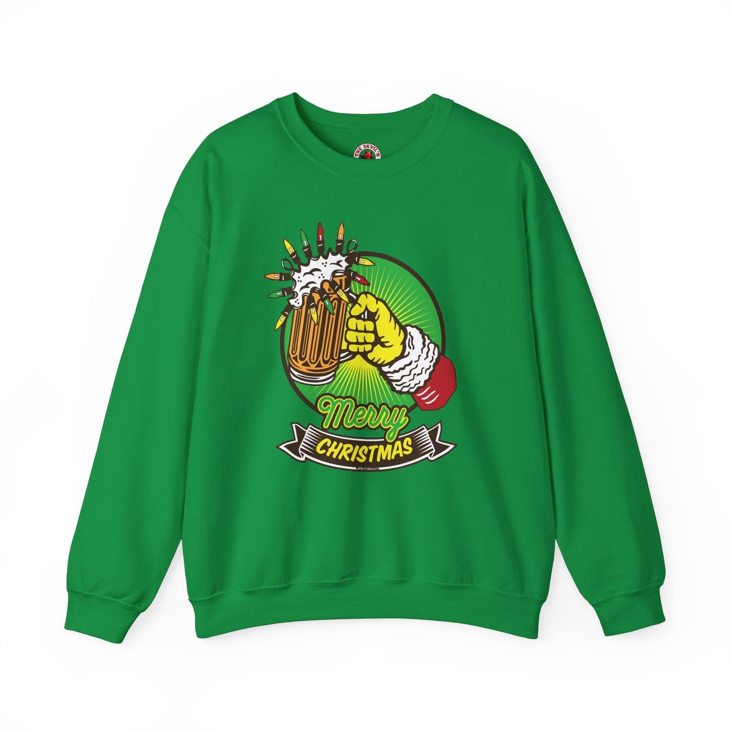 Merry Christmas Beer Crewneck Sweatshirt The Devil's Pickle
