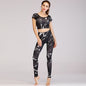 Printed navel short-sleeved quick-drying dance dress FitiqueFit