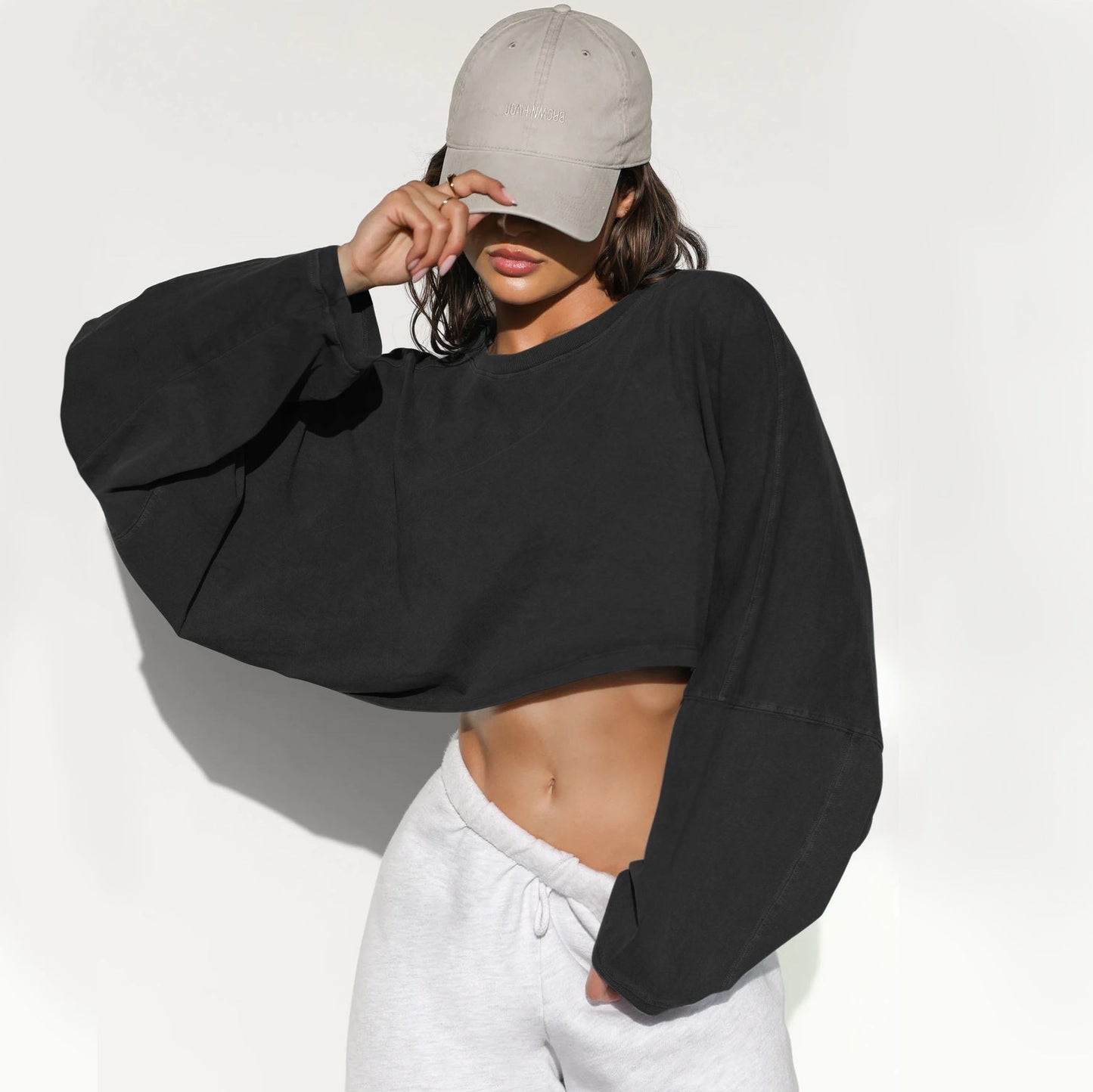 Active Comfort Long Sleeved Sweatshirt Crop Top Country in My Heart