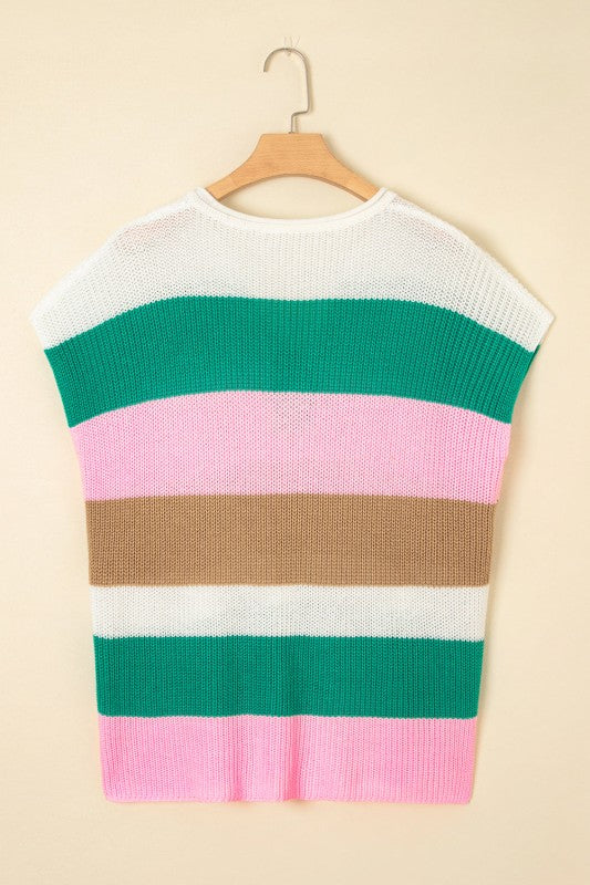 Plus Size Stripe Colorblock V-Neck Sweater Shop Style & More | Fresh Looks, Everyday Deals & Free Shipping
