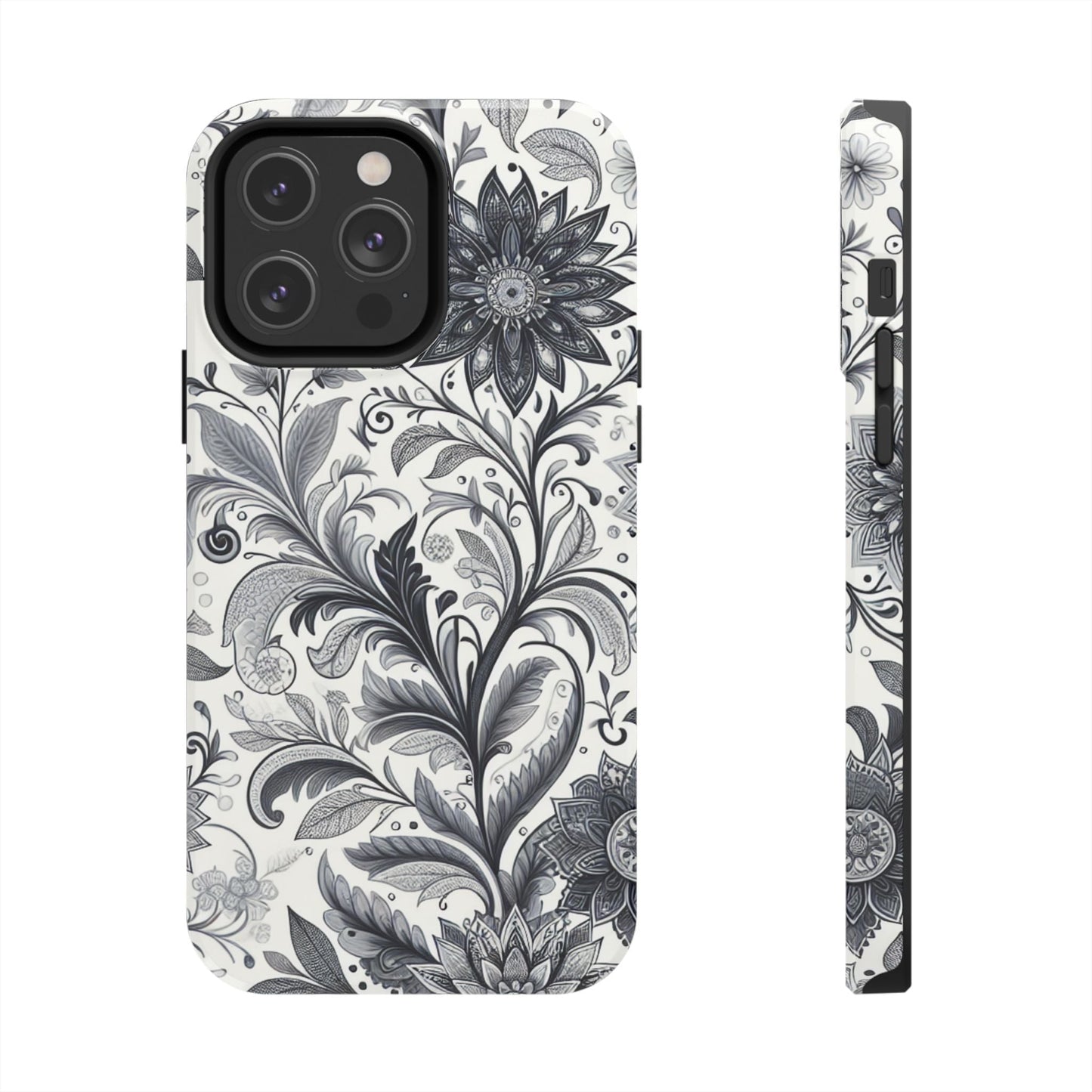 Floral Tough Phone Cases, Durable Phone Cover, Stylish Floral Design, Gift for Her, Trendy Tech Accessories, Birthday Present Grayceful LLC