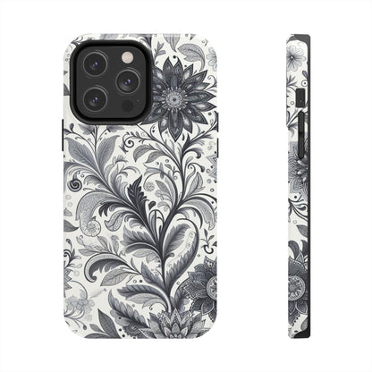Floral Tough Phone Cases, Durable Phone Cover, Stylish Floral Design, Gift for Her, Trendy Tech Accessories, Birthday Present Grayceful LLC