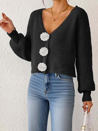 Women’s Knitted Crochet Cardigan FitiqueFit