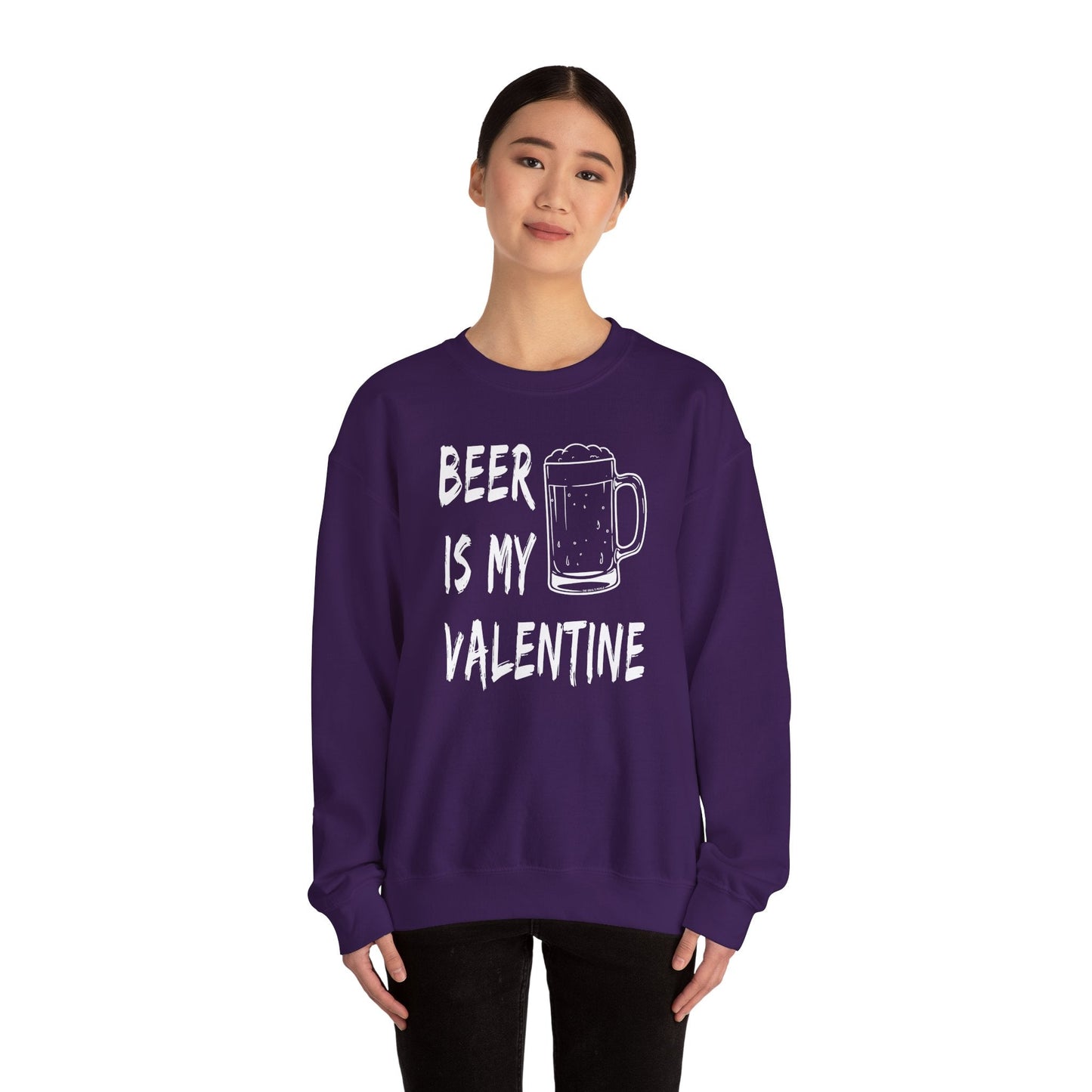 Beer Is My Valentine Crewneck Sweatshirt The Devil's Pickle