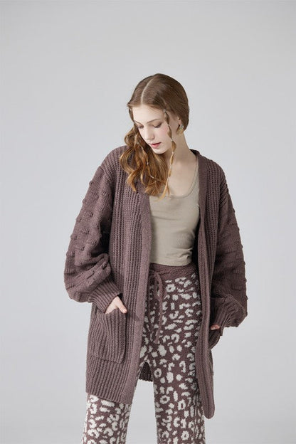 Oversized Pompom Sleeve Cardigan Shop Style & More | Fresh Looks, Everyday Deals & Free Shipping