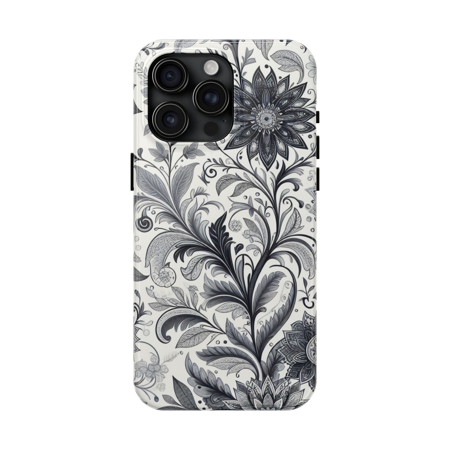 Floral Tough Phone Cases, Durable Phone Cover, Stylish Floral Design, Gift for Her, Trendy Tech Accessories, Birthday Present Grayceful LLC