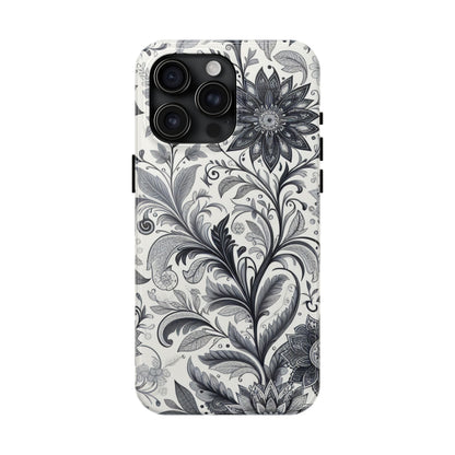 Floral Tough Phone Cases, Durable Phone Cover, Stylish Floral Design, Gift for Her, Trendy Tech Accessories, Birthday Present Grayceful LLC