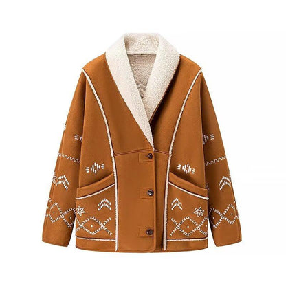 Tribal Rancher Lambs Hair Jacket - Warm, Cozy, & Stylish Cowgirl Outerwear Country in My Heart