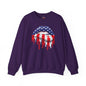 American Flag Lips Crewneck Sweatshirt The Devil's Pickle