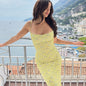 Women's Slim Fit Printed Backless Dress FitiqueFit