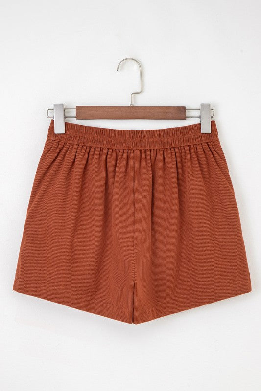 Corduroy Scalloped Edge High Waist Shorts See size chart under “more details” The Fashion Celestial