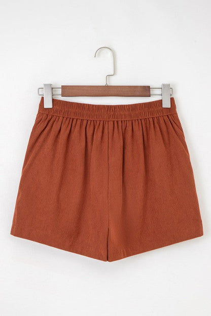 Corduroy Scalloped Edge High Waist Shorts See size chart under “more details” The Fashion Celestial