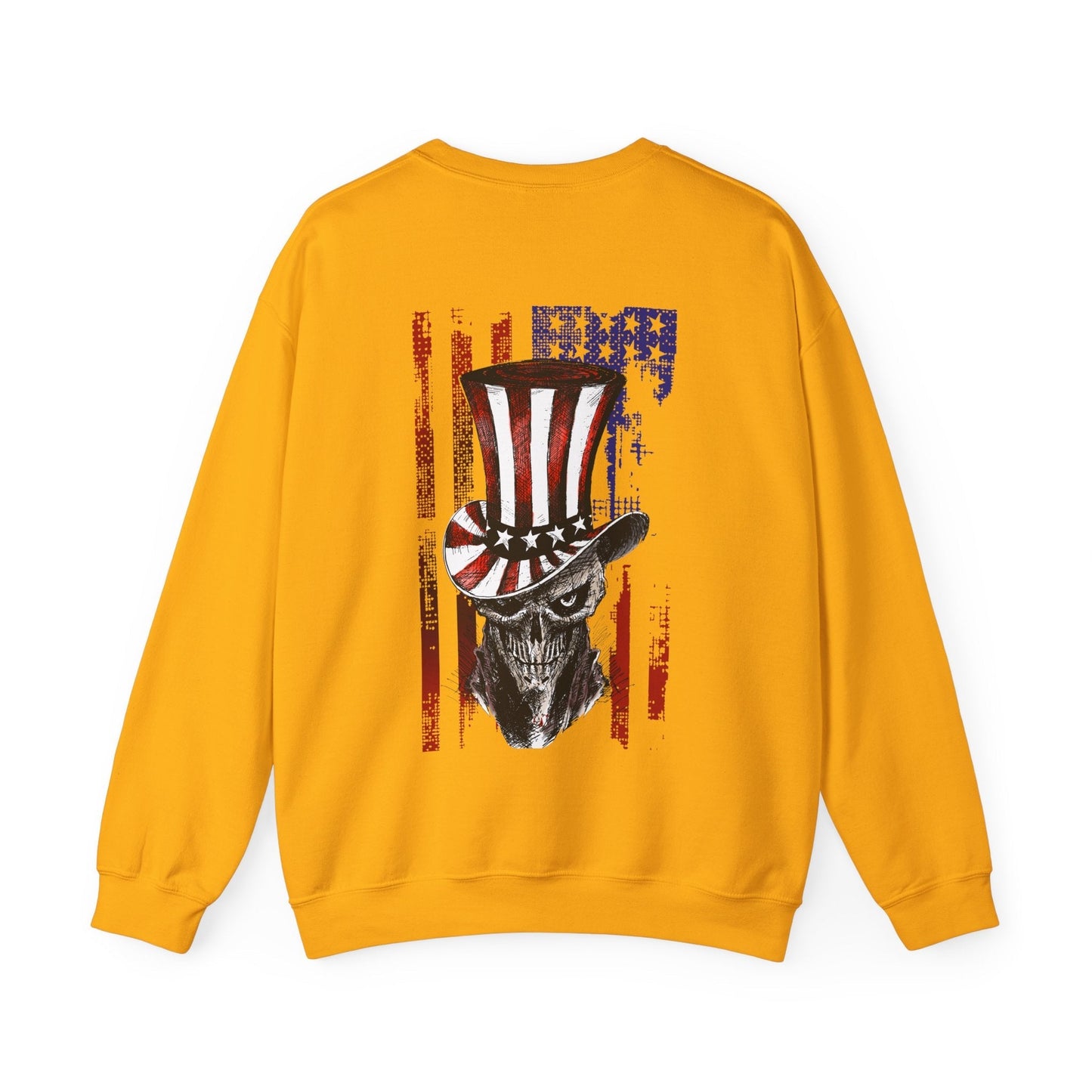 Patriotic Skull Crewneck Sweatshirt The Devil's Pickle