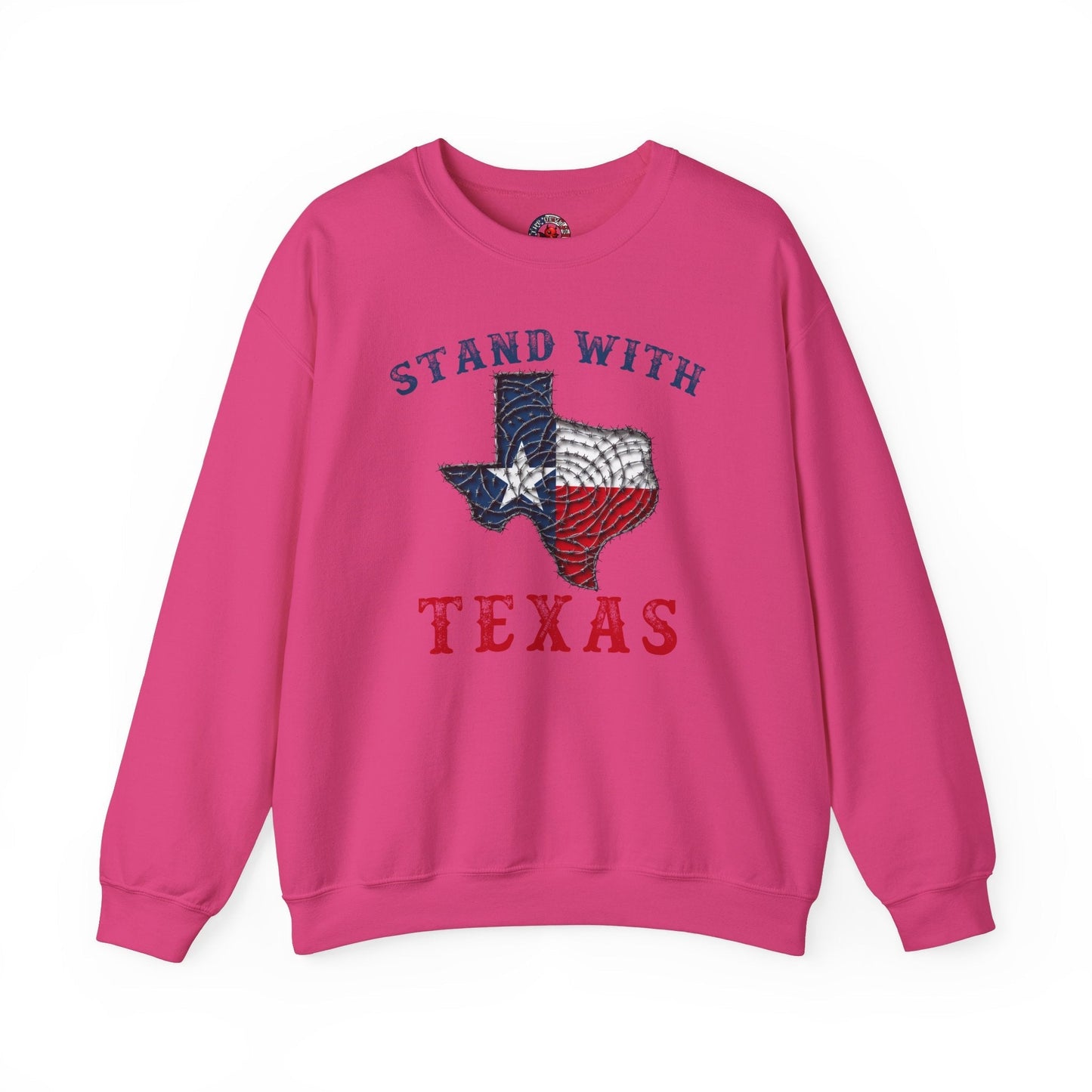Stand With Texas Crewneck Sweatshirt The Devil's Pickle