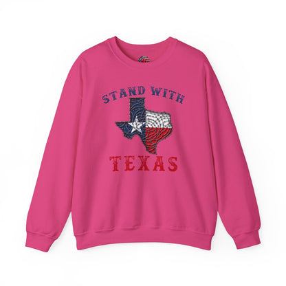 Stand With Texas Crewneck Sweatshirt The Devil's Pickle