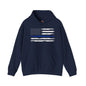 Thin Blue Line American Flag Hooded Sweatshirt The Devil's Pickle