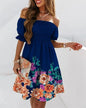 Boho Breeze Off-Shoulder Pleated Dress – Stylish Cowgirl Casual Wear Country in My Heart