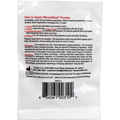 QR for Cuts & Lacerations - 2 Application / Pack quakekits.com