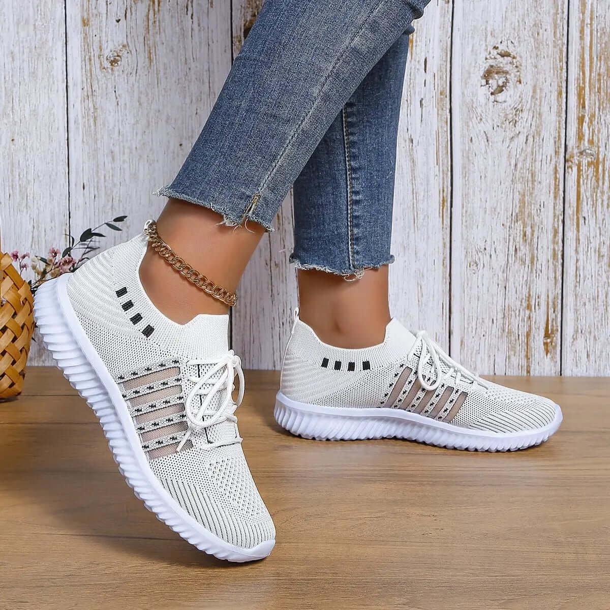 Breathable Lace-up Sneakers for Running & Casual Walking SnagBag