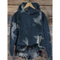 Women’s Printed Hooded Long Sleeve Pullover Sweatshirt FitiqueFit