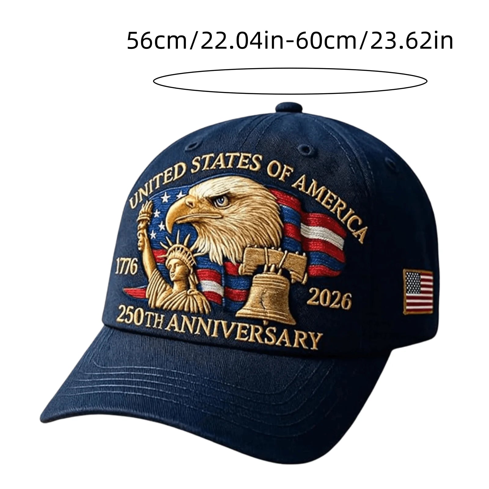 250Th US Independence Day Special Baseball Cap Breathable Lightweight Cap Gift for Dads and Veterans