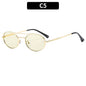 Retro Oval Dual-Beam Metal Sunglasses | UV Protection FitiqueFit