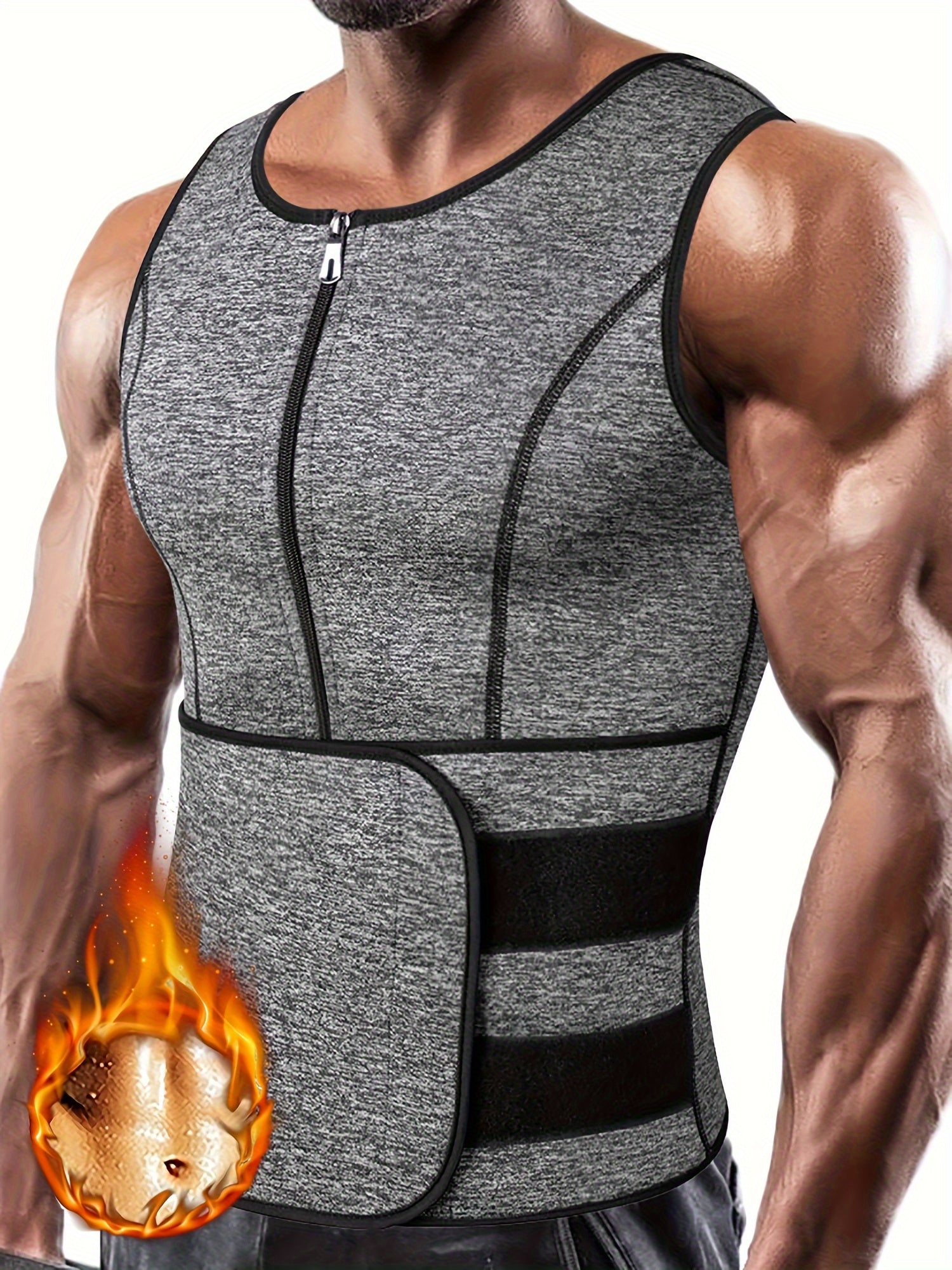 Men's Adjustable Compression Tank Top, Men's Waist Trainers NovaCart