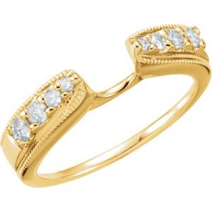 14K Yellow 1/4 CTW Natural Diamond Enhancer Ring Ethereal Legacy Boutiques