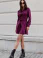 Loose Linen Lace-Up Long-Sleeve Mini Dress – 3 Colors, S–2XL FitiqueFit