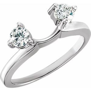 14K White 1/2 CTW Lab Grown Diamond Wrap-Style Ring Enhancer Ethereal Legacy Boutiques