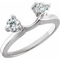 14K White 1/2 CTW Lab Grown Diamond Wrap-Style Ring Enhancer Ethereal Legacy Boutiques