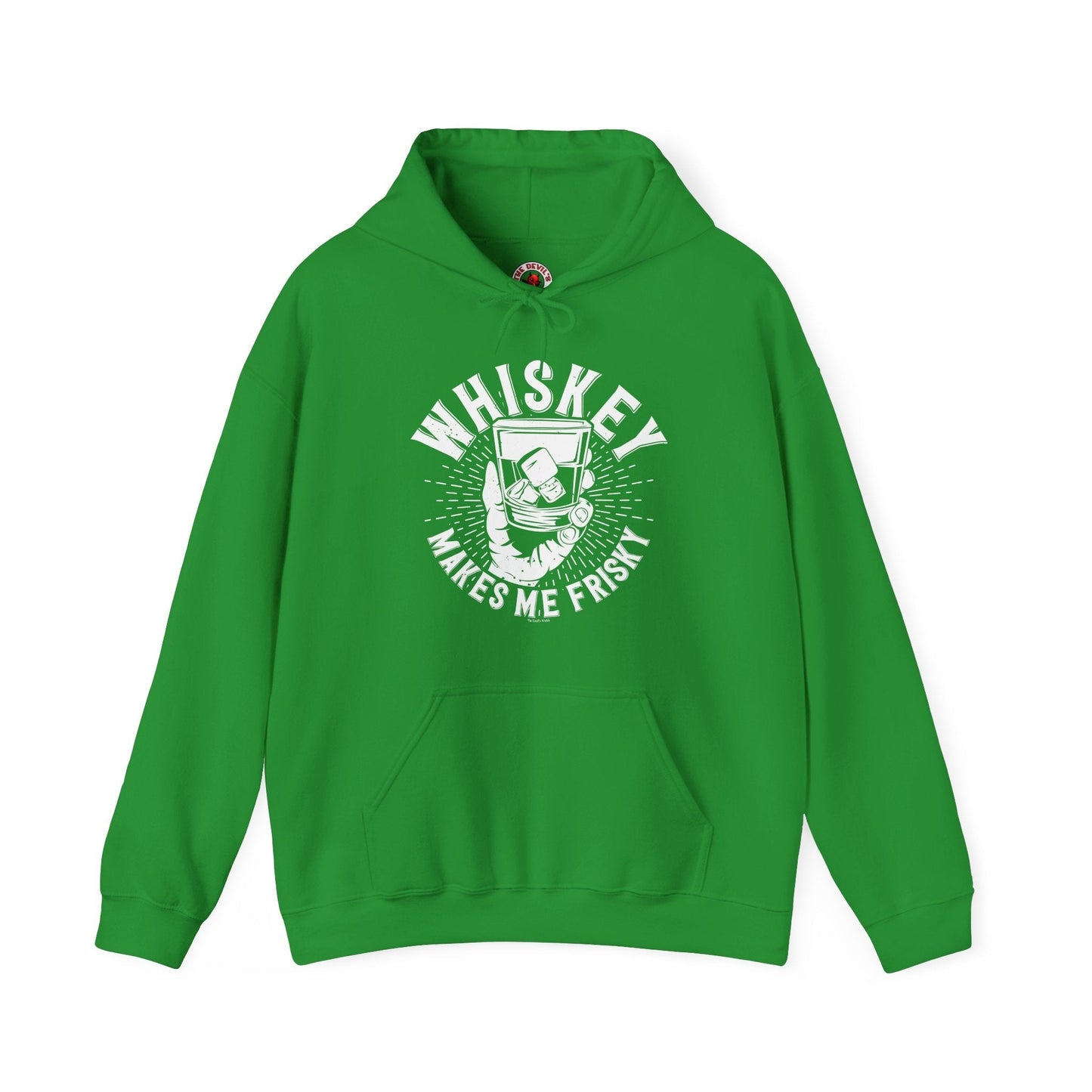 Whiskey Makes Me Frisky Hooded Sweatshirt The Devil's Pickle