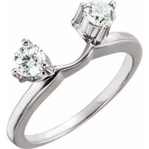 14K White 1/2 CTW Natural Diamond Wrap-Style Enhancer Ethereal Legacy Boutiques