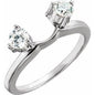 14K White 1/2 CTW Lab-Grown Diamond  Wrap-Style Enhancer Ethereal Legacy Boutiques
