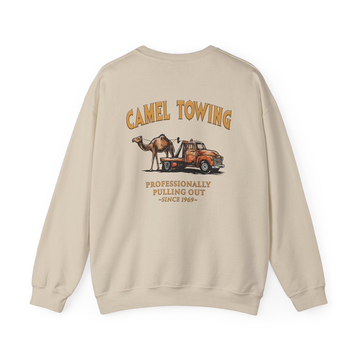Camel Towing Back Crewneck Sweatshirt The Devil's Pickle