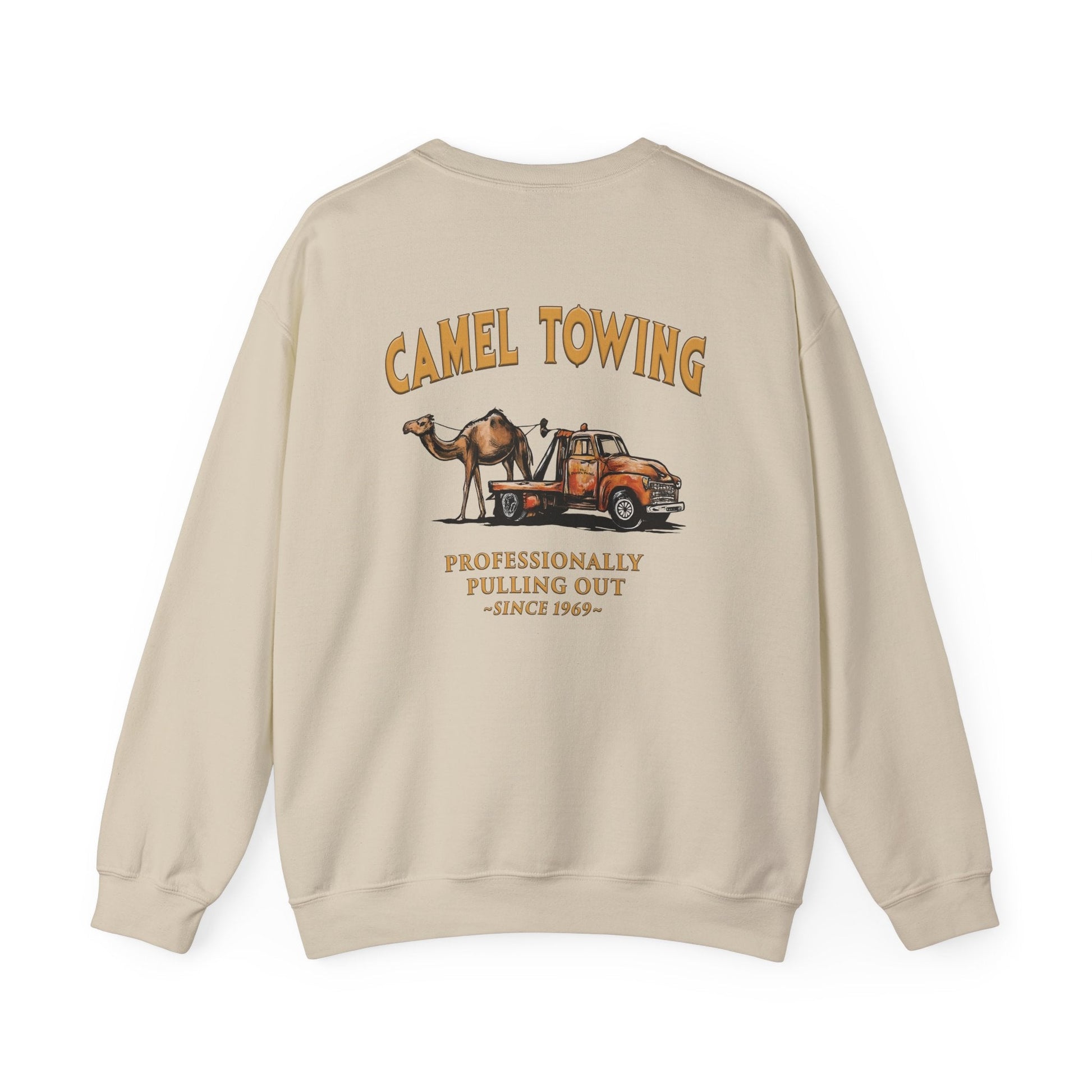 Camel Towing Back Crewneck Sweatshirt The Devil's Pickle