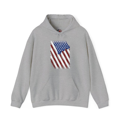 Distressed American Flag Hooded Sweatshirt The Devil's Pickle