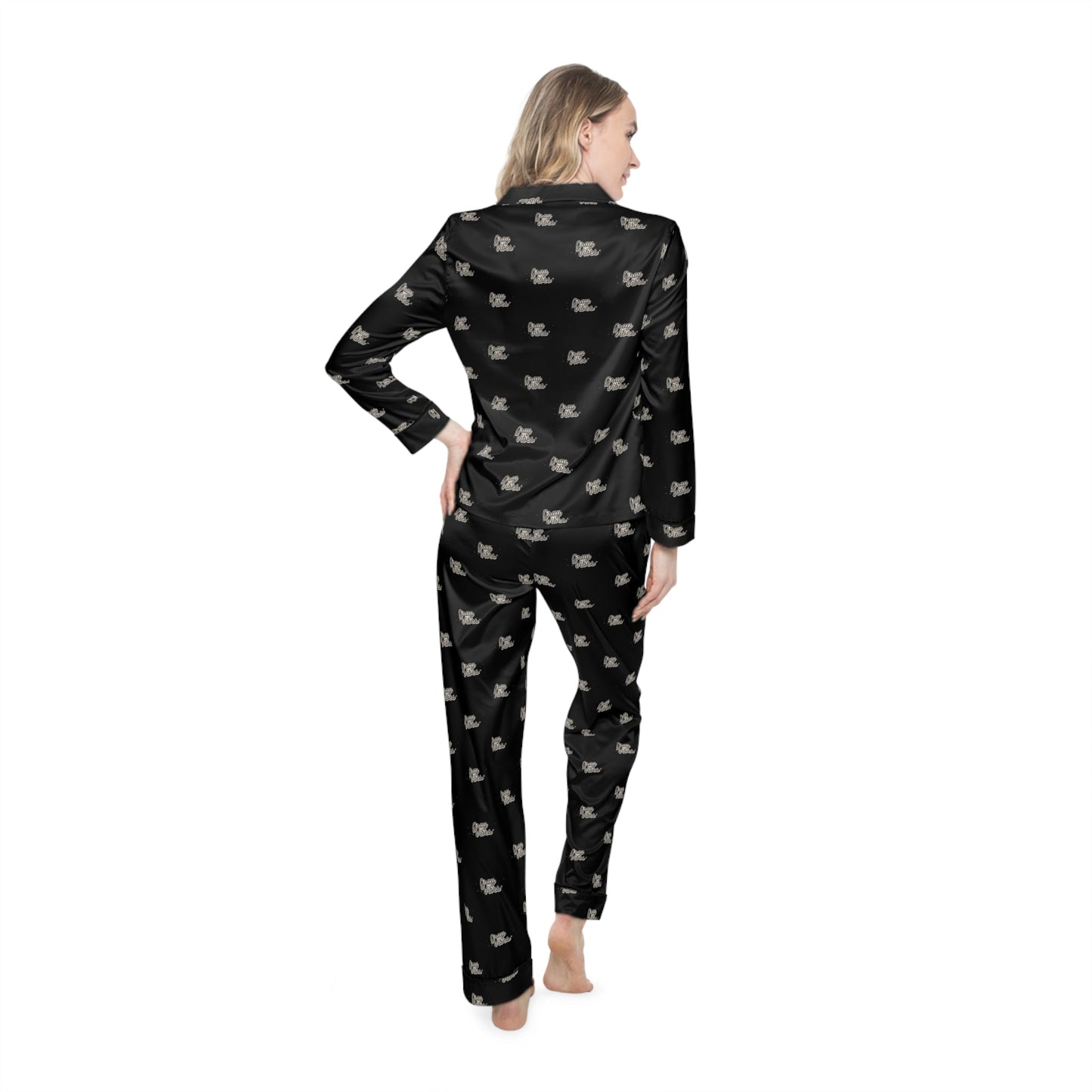 Gray Vibes Elegant Women's Satin Pajamas Set - Soft & Stylish Sleepwear Grayceful LLC