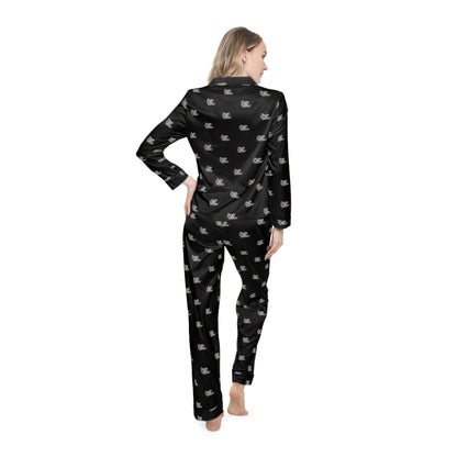 Gray Vibes Elegant Women's Satin Pajamas Set - Soft & Stylish Sleepwear Grayceful LLC