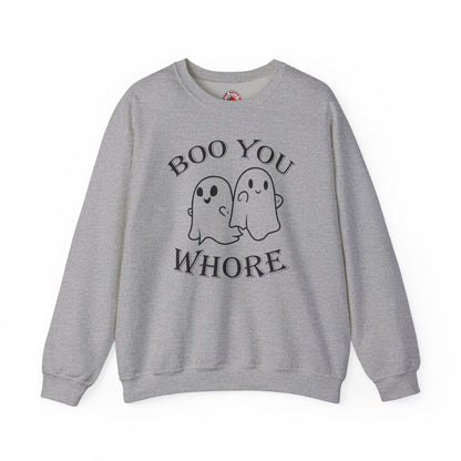 Boo You Whore Crewneck Sweatshirt The Devil's Pickle