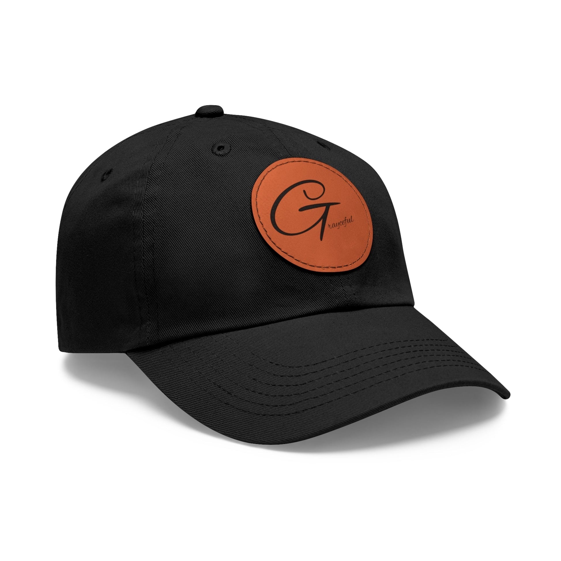 Hat with Leather Patch (Round) Grayceful LLC