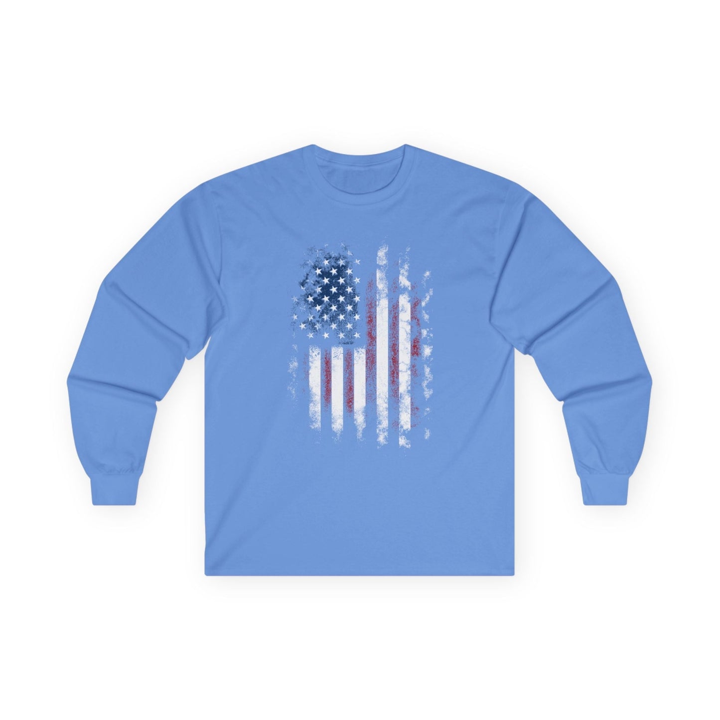 Distressed American Flag Long Sleeve Tee The Devil's Pickle