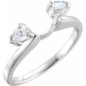 14K White 1/5 CTW Lab-Grown Diamond  Wrap-Style Enhancer Ethereal Legacy Boutiques