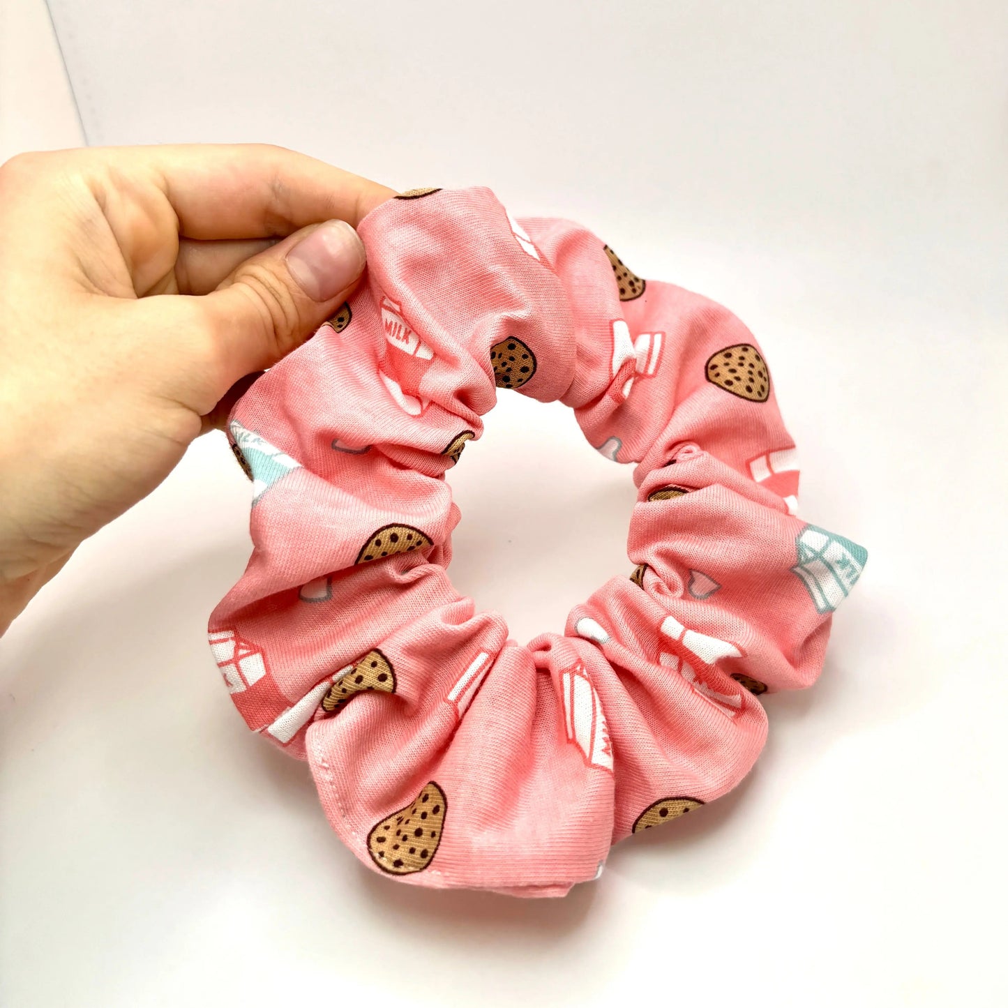 Mini Cookies and Milk Pink Scrunchie Enchanted Scrunch