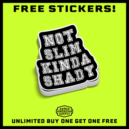 Slim Shady  -  Hard Hat Decal Armed American Supply