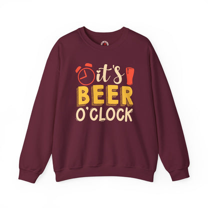 It's Beer O'clock Crewneck Sweatshirt The Devil's Pickle