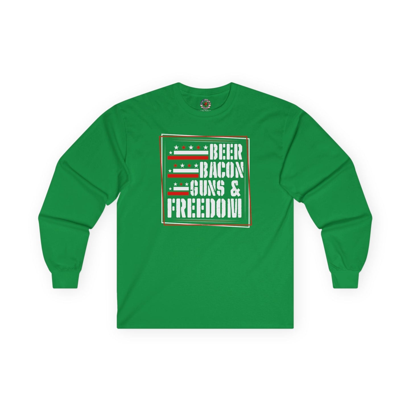 Beer Bacon Guns and Freedom Long Sleeve Tee The Devil's Pickle